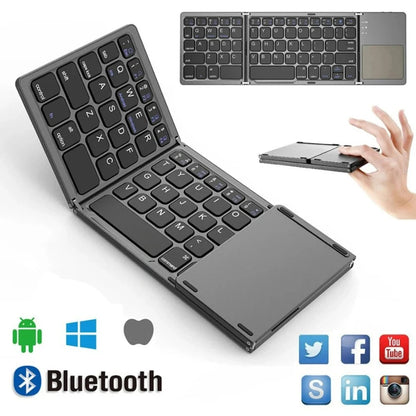 Mini Teclado Dobrável Bluetooth